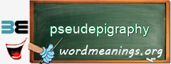 WordMeaning blackboard for pseudepigraphy